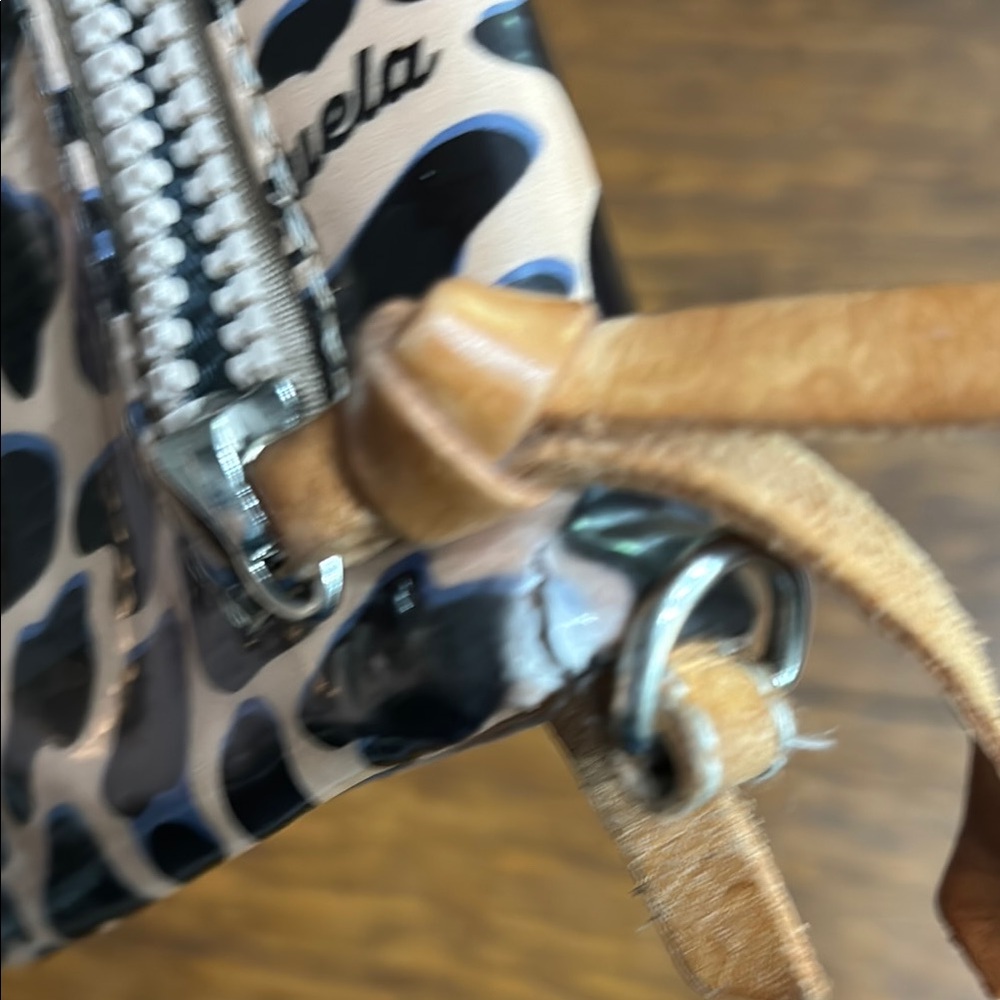 Consuela Leopard Print Clutch with Blue Accents - Picture 4 of 8